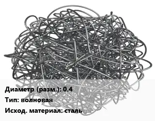 Фибра армирующая 0.4 волновая сталь